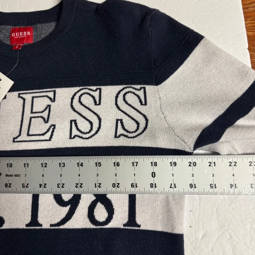 GUESS Los Angeles Mens Bruno Logo‎ Sweater, Est. 1981, Crew Neck, Knit